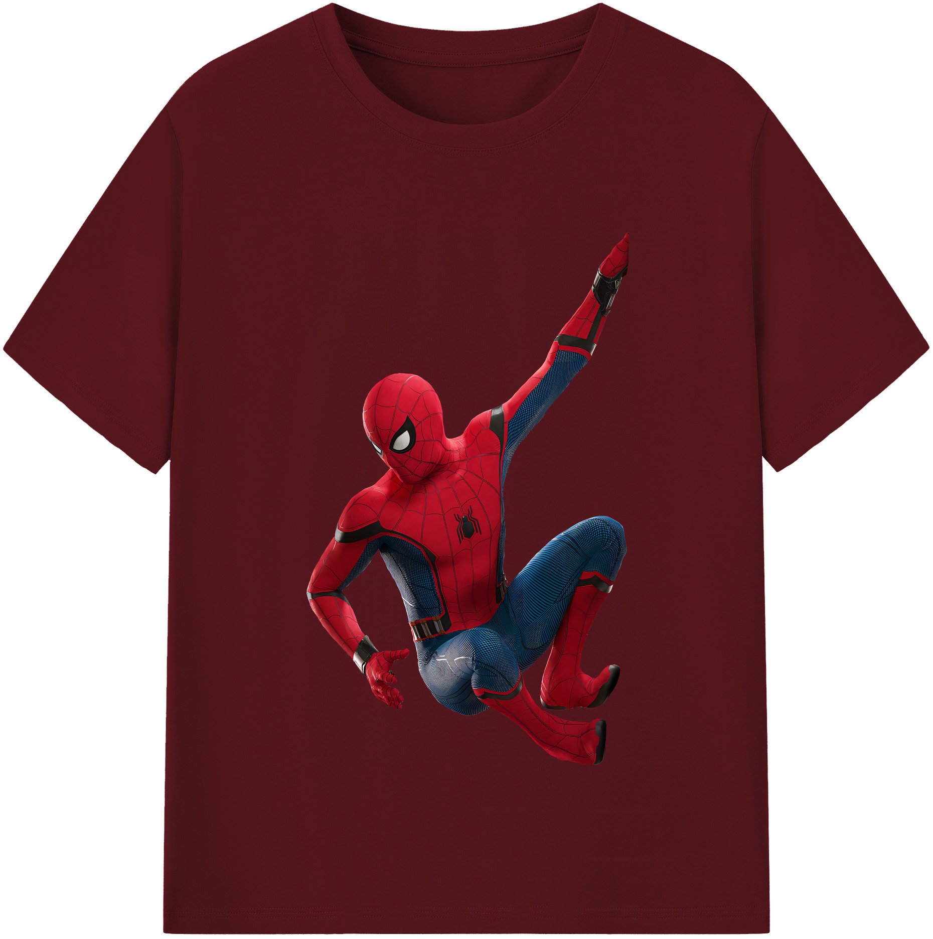 （画像用） Spider Man スパイダーマン 綿100％半袖Tシャツ（フロントプリント）